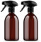 McKLords Pack of 2-500ml Amber Spray Bottles | Refillable Plastic Mist Sprayer for Cleaning, Hairdressing, Gardening & Home Use | Heavy-Duty Hand Trigger Spray Bottles