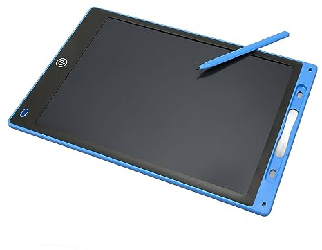 10-i Tablette d'écriture LCD - Pad DE DROYAGE EXABLIABLE pour Les Enfants avec Une sensibilité à la Pression et Un Bouton Effacer F in (Black) (White) (Rosâtre) (Bleu foncé)