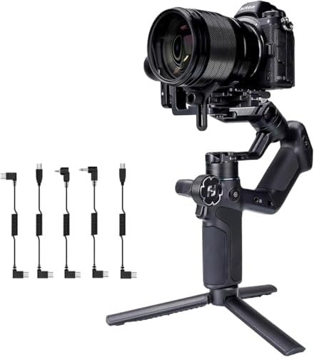 Feiyutech SCORP Mini 3 Pro–Stabilizzatore Gimbal 3 Assi,AI Tracking 4.0 Integrato,Impugnatura Rimovibile con Controllo Wireless,Carico Massimo 2KG,Porta di Espansione 1/4,per Fotocamere e Smartphone