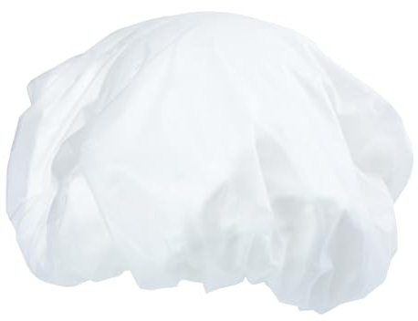 Shampoo Hut für Ältere Menschen, Weiß, Non Woven, Einheitsgröße | Mikrowellengeeignet, ohne Wasser Nutzbar, Spülfrei, Haarsieb für Duschabfluss