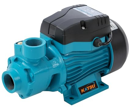 KATSU Tools Elektrische Kreiselwasserpumpe 1/2 HP – für sauberes Wasser, Haus, Teich, Garten, Hof, Tank