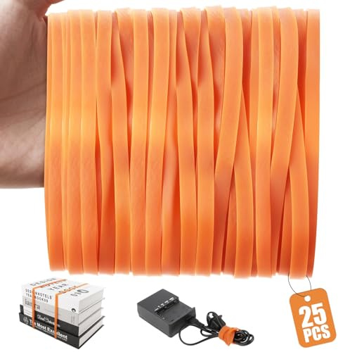 XRXYMQ 25 Stück gummiringe 20x1 cm Gummibänder Gelb Haushaltsgummi Breit | Gummiringe Natürlichem Kautschuk, Elastisch, Groß, Büro, Dicke, Zuhause, Haus, Camping, Survival, Schulbedarf