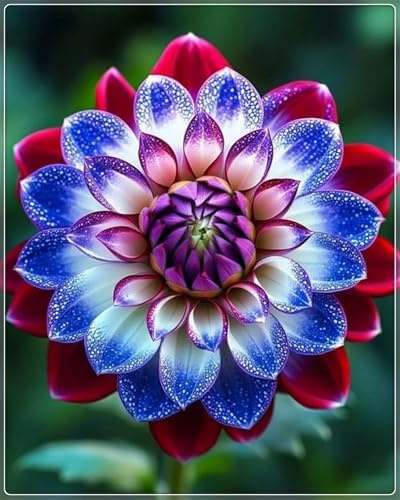 Blumenzwiebel Mix,Groß,Winterhart zwiebeln, Mysteriöse magische Glühbirne, 2025 Winterhart pflanzen, Mehrjährige Blumenzwiebel ist winterhart-4 Dahlien knollen-E