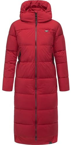 Ragwear Damen Winter-Steppmantel Patrise wasserdicht, atmungsaktiv, vegan | Länge: wadenlang | Wärmegrad 3 von 3 – warm gefüttert | wasserdicht, atmungsaktiv | gefütterte Kapuze | Gehschlitze