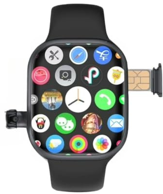 KAIRUIXING CD99 Watch X 5G Smartwatch 2.29inch AMOLED 5G LTE Smart Watch with 180 ° Rotary Camera GPS WiFi SIM Card Slot Health Monitoring (Black,4GB 64GB)