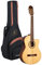 Ortega RCE138SN - Guitarra electroacústica de 4/4 (mástil estrecho: 48 mm, cutaway preamplificador, funda y correa), color madera natural