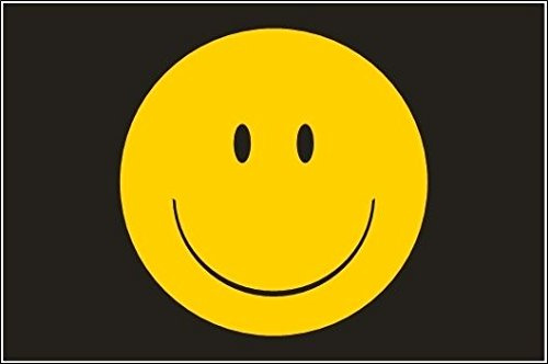 U24 Fahne Flagge Smily Smilie Schwarz 90 x 150 cm