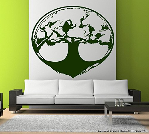 Sunnywall Wandtattoo Wandaufkleber Lebensbaum Baum Tree Braun Gr4 XXL