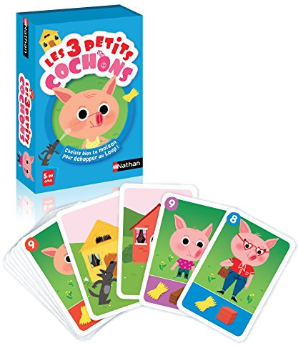 Nathan - Les 3 petits cochons - Jeu de plis pour enfant dès 5 ans - Jeu de cartes de 2 à 4 joueurs