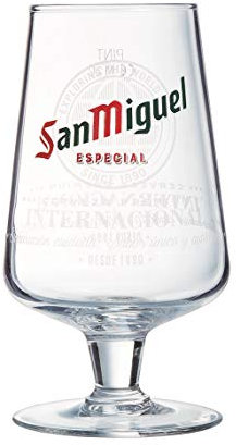 San Miguel Lot de 2 verres à bière 568 ml marqués CE