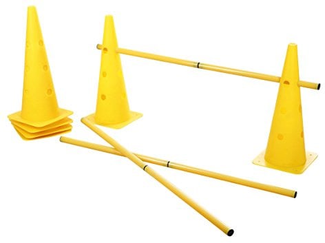 Kerbl Agility Cone-Three Hurdle Set, Yellow