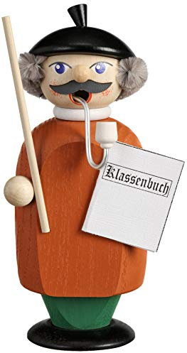 Seiffener Volkskunst | Räuchermann Erzgebirge | Kleine Gesellen 14 cm | Räuchermännchen | Original Erzgebirgische Volkskunst | 12264 | Lehrer