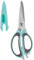 Farberware 5243447 4-in-1 Kitchen Shears, Stainless Steel, Aqua and Gray