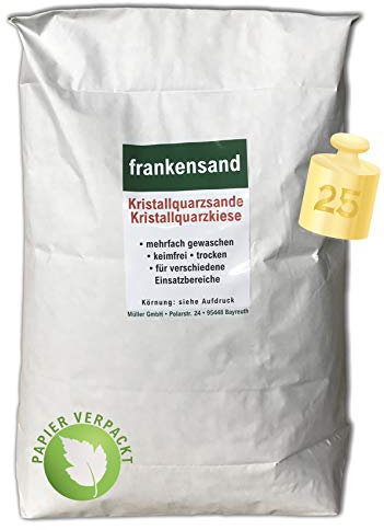 Anbobo Müller GmbH - Filtersand/Filterkies/Kristallquarzsand/Quarzsand für Sandfilteranlagen - 25 KG - 0,8-1,6 mm - Deutsche Produktion
