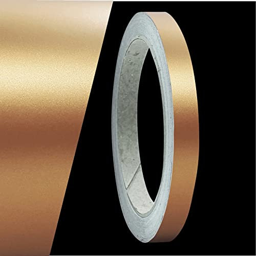 siviwonder Zierstreifen Matt Kupfer metallic 10mm Aufkleber Länge 10m Auto Boot Klebeband Sticker