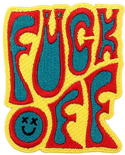 Aufnäher, bestickt, Design: F*ck Off, zum Aufbügeln oder Aufnähen