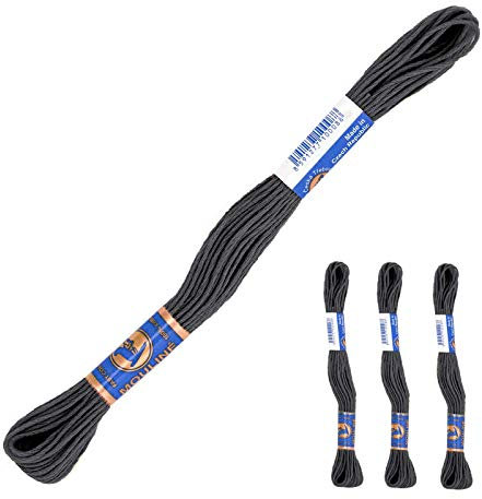 3 Docken Stickgarn je ca. 8m / Sticktwist 100% Baumwolle Stickerei verschiedene Farbwahl, Farbe :8872 anthrazit
