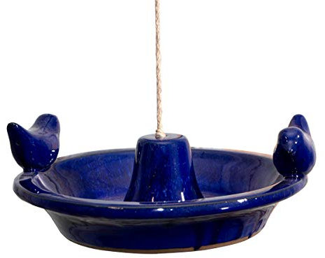 Antikas - Vogeltränke, Vogelbad - blau - Rund - hängend, Vogelbecken