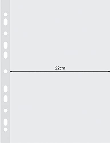 DONAU Klarsichthüllen Sicht-Hüllen Verbreiterte Seiten/ 25 Stück/Din A4/ Kristallklar Transparent Glasklar/Glatt Klarsichthüllen Sicht-Hüllen Gelochte Plastikhülle/Oben Offen/PP/