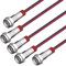 Gebildet 5 Stück 6mm 3V-4.5V-5V-6V-7.5V-9V LED Metall Kontrollleuchte Wasserdichte Signallampe Pilot Dash mit Draht (Weiß)