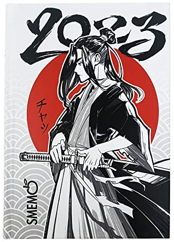 Smemoranda Manga Special Edition Schulplaner 2022-2023, 16 Monate, September 22 – Dezember 23, Schulplaner mit Aufkleber, 544 Pag, Hartcover, Groß 13 x 17,7 cm, Schwarz/Weiß Co