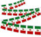 MacLand Mexiko-Flaggenschnur, 90 m, mexikanische Wimpelkette, Dekorationsbanner für den Innen- und Außenbereich, Terrasse, Hof, Dekoration, 30 Stück