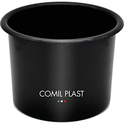 Comil Plast | Portafiori Interno in plastica per Vaso da cimitero Colore Nero | Diametro 14 cm, Altezza 11 cm.