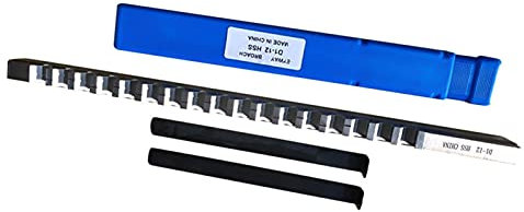 QHYTL Räumnadel 12 mm D, Metrische Größe, CNC-Fräser-Räumnadel, Endmill, Hochgeschwindigkeitsstahl, Unbehandelt, Vergschmälzt, Nicht zentrierter Schnitt, Gewerbliche Herstellung