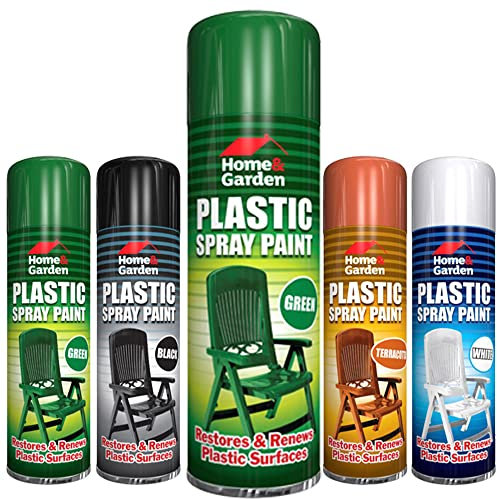 Classic Signature - Plastic Spray Paint 300ml / Pair of Disposable Gloves, Aerosol Spray used for Metal Wood and Plastic and Glass (1 Pack, Green)