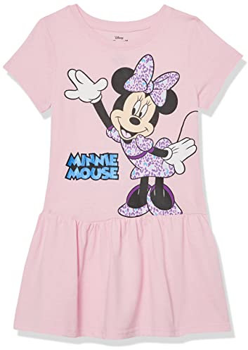 Disney Robe à manches courtes Minnie Mouse pour fille, rose (blush), 4-5