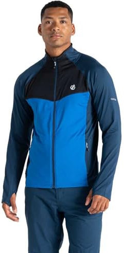 Dare2b Herren Midlayer Funktionsshirt Outdoorshirt Skipullover Substratum Core-Stretch, Farbe:Blau, Artikel:-C83 Olympic Blue/Moonlight Denim, Größe:M