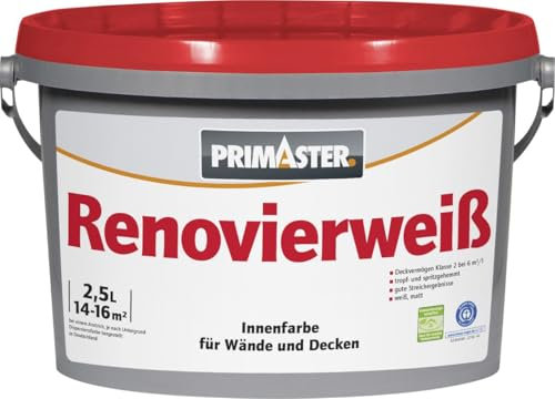 Primaster Renovierweiß konservierungsmittelfrei 2,5 L Renovierweiß