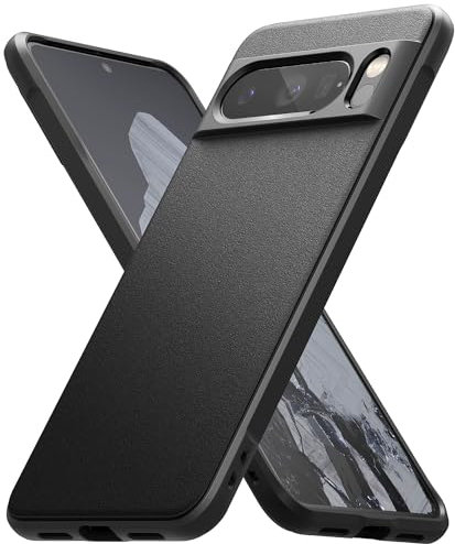 Ringke Onyx Compatible with Google Pixel 8 Pro Case, Enhanced Grip Tough Flexible TPU Shockproof Rugged Bumper Cover for Pixel 8 Pro (2023) - Black