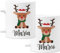 bubbleshirt Coppia Tazze Natale natalizie PERSONALIZZABILI CON NOME Renna Idea Regalo Mug in ceramica 11 Oz