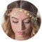 Wahrsagerin Kostüm Damen，Kostüm Wahrsagerin Boho Head Chain Gold Chain Beads Headpiece Bridal Prom Costume Hairstyle Accessoire für Frauen und Mädchen Kopfkette Gold
