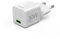 Hama | Cargador super mini 220V (30W, 1 puerto USB-C, QC+PD+GAN, rápido, para iphone a partir del 8) Blanco