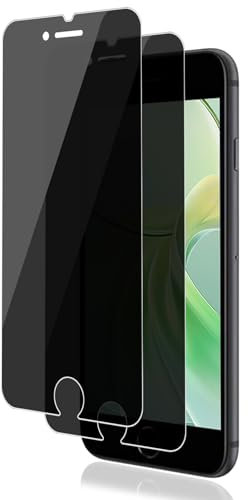 Carantee Sichtschutzfür Panzerglas für iPhone 6/6s/7/8/SE 2020 Schutzglas Matt, 2 Stück Anti-spy Blickschutz für iPhone SE Folie, Privacy Blendschutz Anti-Spähen Displayschutzfolie Privatsphäre