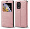 Coque à Rabat en Cuir PU avec Fenêtre Visible et Aimant Invisible Compatible avec Doro 8100 Plus, Étui Intelligent à Affichage Clair (Or Rose)