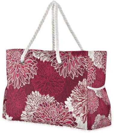 Sac fourre-tout de grande capacité pour décoration de mariage avec poches latérales et porte-gobelets sur le côté
