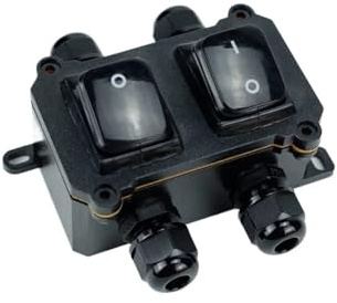 XNWKF KCD4 IP65 Wippschalter für den Außenbereich, wasserdicht, 24 V, elektrischer Kabelverbinder, Anschlussdose, 2/4-Wege-Steckdose (4 Köpfe ohne Licht, 30 A)