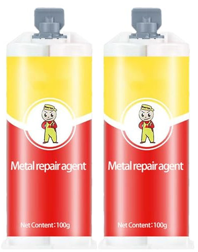 Glue A-B Multi-Usage - 2 Bocages Forte Adhésion Métal, Acier, Aluminium et Artisanat - Agent de Réparation Étanche