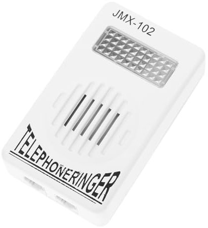 Uonlytech Amplificatore per Suoneria Telefono Fisso Bianco, Leggero e Compatto, Dispositivo per Aumentare Volume della Campanella per Uso Domestico
