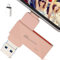 USB Stick,Speicherstick Memory Stick 128gb USB Flash Drive for iPhone,3 in 1 High-Speed Pendrive,One Click Backup USB Drive for iPhone/iPad/Android Type C/PC/Mac(Pink, 128GB)