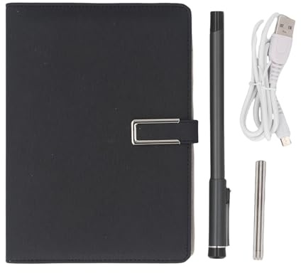 POENVFPO Digital Notebook with Smart Pen, Bluetooth Wireless Paper Tablet for Real Time Sync and Writing, Compatible with IOS Android Smartphones Tablets (Black)