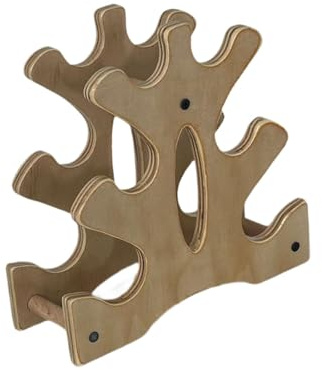 KiBcsLic Hantelständer Kleiner Hantelständer Tragbarer Hantelständerhalter Holz Hantelständer mit 3 Ebenen, Gymnastik Hantelständer Gewicht Hantelbaum für Fitness, Fitnessstudio, Heimtraining