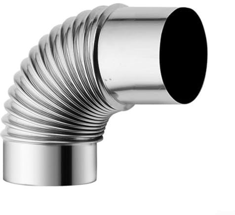 Rohrbogen aus Stahl, robust, für Öfen und Lüftungssysteme, beständig gegen hohe Temperaturen (100 mm)
