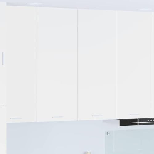 QJBSAVVA Küchenhängeschrank Riga 80 x 31 x 100 cm Weiß aus Holzwerkstoff Modernes Design 2 Türen Robust & Langlebig für Küche Büro Flur