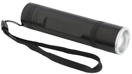 TFA Dostmann LED-Taschenlampe Lumatic Extreme, 43.2029, mit CREE LED 200m Leuchtreichweite, spritzwassergeschützt, Aluminium-Gehäuse, schwarz