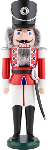 Seiffener Volkskunst Erzgebirge Nussknacker Husar 50 cm (rot)