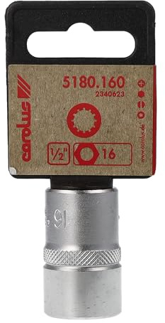 CAROLUS 5180.160 Steckschlüsseleinsatz 1/2 Spline 16 mm, 1 Stück